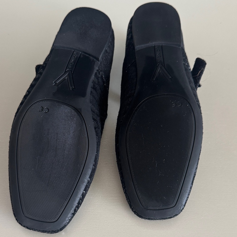 Vionic Black Snake-Embossed Mary Jane Flats - Picture 6 of 8